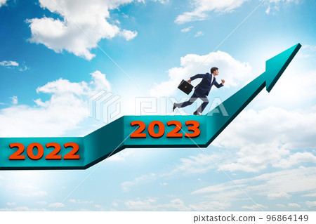 Growth concept with new year of 2023 Growth concept with new year of 2023 96864149