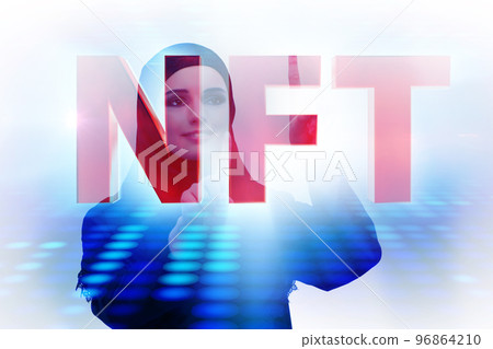 Business people in NFT non fungible concept Business people in NFT non fungible concept 96864210