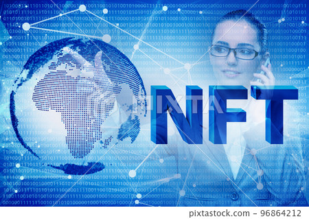 Business people in NFT non fungible concept Business people in NFT non fungible concept 96864212