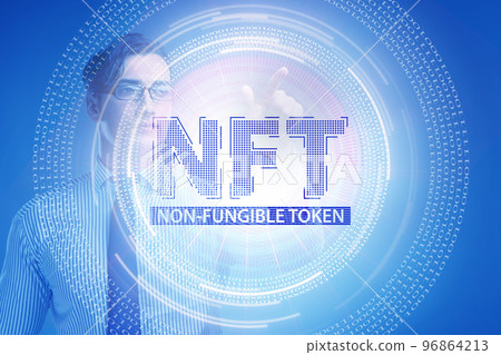Business people in NFT non fungible concept Business people in NFT non fungible concept 96864213