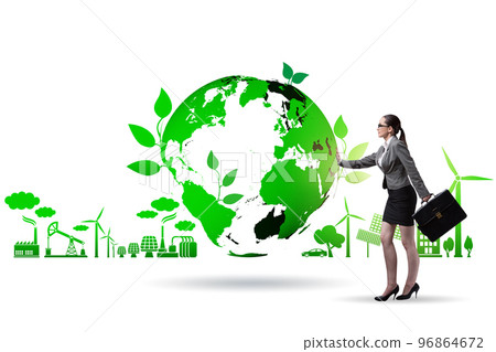 Ecology concept with ecological elements 96864672