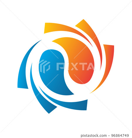 new abstract heating and cooling hvac logo design vector business company 96864749