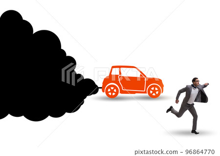 Car pollution in ecological concept Car pollution in ecological concept 96864770