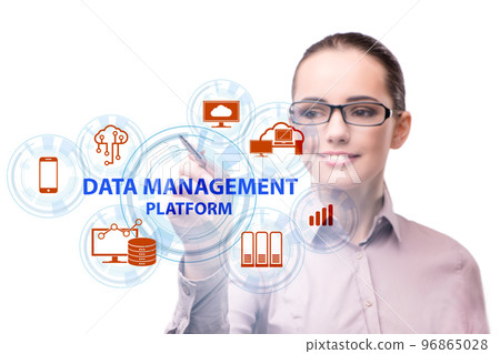 Business people in data management concept Business people in data management concept 96865028