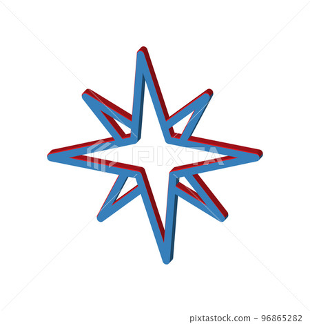 Illustration Vector graphic of compass icon Illustration Vector graphic of compass icon 96865282