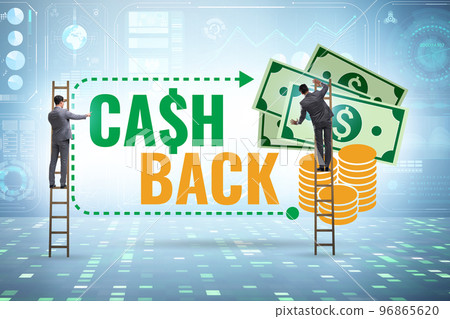 Businessman in the cash back concept 96865620