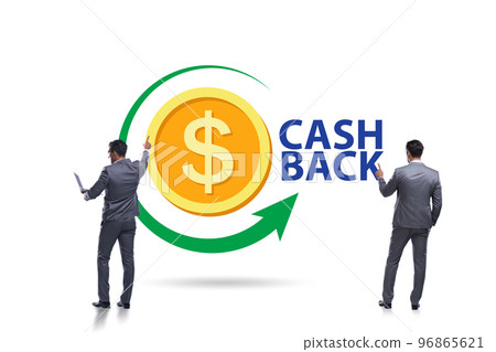 Businessman in the cash back concept 96865621