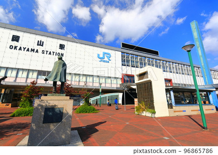 [Okayama Prefecture] JR Okayama Station in sunny weather 96865786