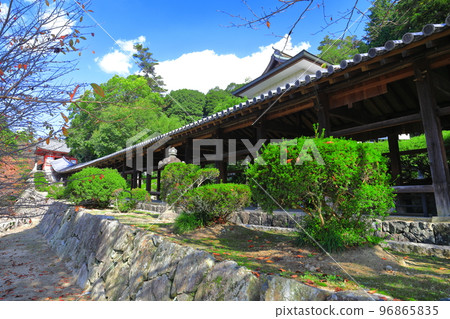 [岡山縣]晴天的吉備津神社走廊 96865835
