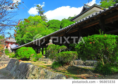[岡山縣]晴天的吉備津神社走廊 96865838