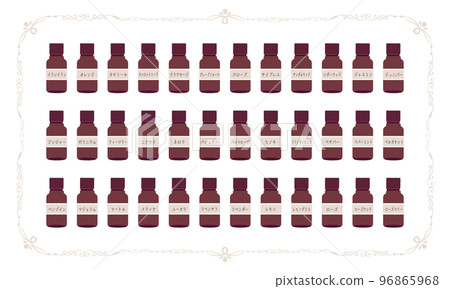 brown essential oil bottle, essential oil, essential oil, bottle of essential oil, aroma 96865968