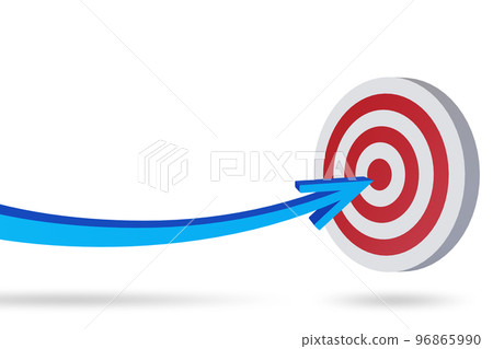 Aim and the arrow - 3d rendering 96865990
