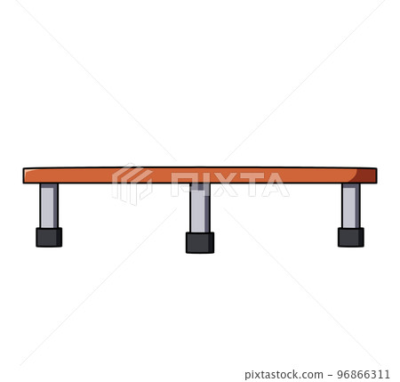 Illustration of trampoline front view Illustration of trampoline front view 96866311