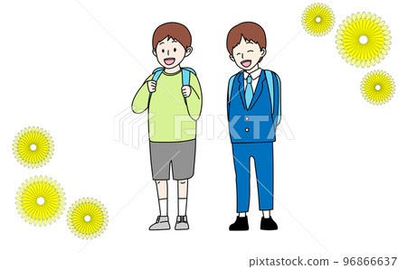 A boy who welcomes the entrance ceremony A boy who welcomes the entrance ceremony 96866637