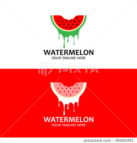 Watermelon Design, Fresh Fruit Logo, Watermelon Plantation Vector 96866991