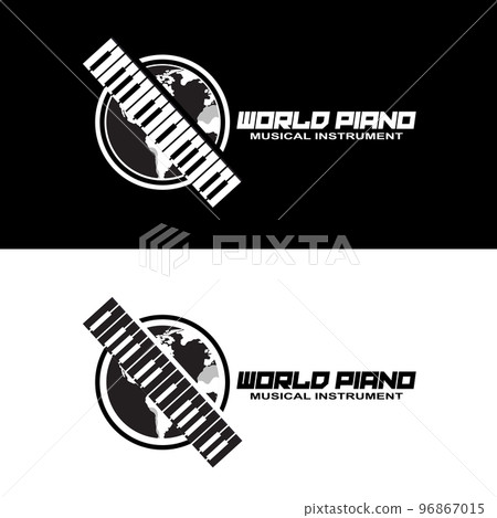 Piano Logo, Musical Instrument Vector, Design For Music Store, Piano Music Class 96867015