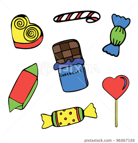 Various Types of Candies Vector Illustration. Candy Set. Various Types of Candies Vector Illustration. Candy Set. 96867188