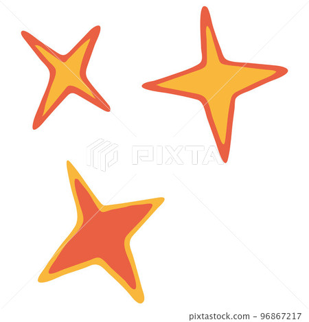 Hand Drawn Star Isolated on White Background. Hand Drawn Star Isolated on White Background. 96867217