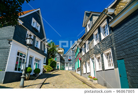 Historic slate houses in Solingen-Grafrath - North Rhine-Westphalia, Germany Historic slate houses in Solingen-Grafrath - North Rhine-Westphalia, Germany 96867805