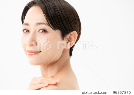Skin care women white background 96867870