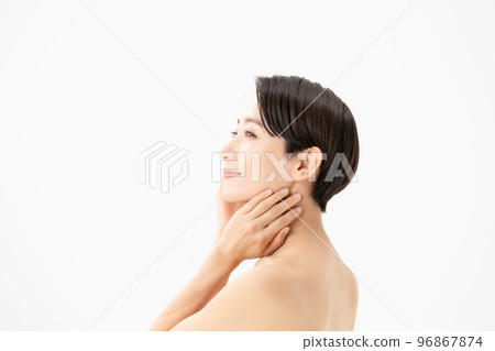 Skin care women white background 96867874