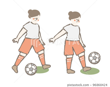 足球女性插圖集 96868424