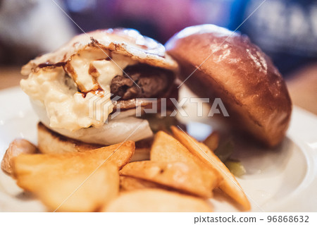 juicy hamburger juicy hamburger 96868632