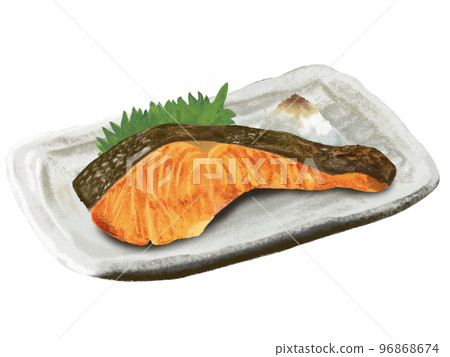 Grilled salmon (without chopsticks) Grilled salmon (without chopsticks) 96868674