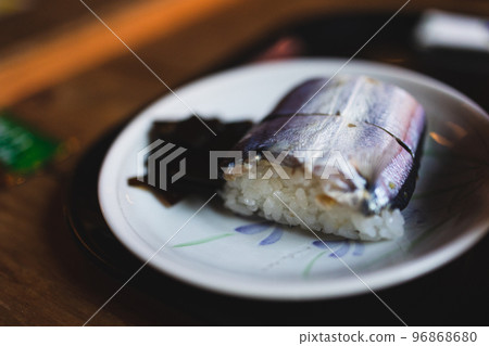 Saury Sushi, a Local Cuisine of Mie Prefecture 96868680
