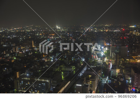 岐阜市塔43的夜景 岐阜市塔43的夜景 96869206