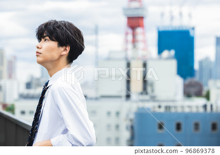 Male rooftop portrait Photography cooperation: WEEK Shiba Daimon (Sun Frontier Real Estate) 96869378