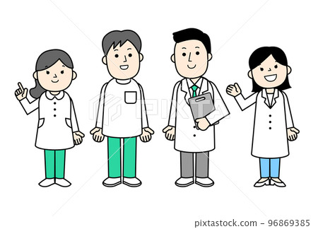 Person simple illustration medical team 96869385