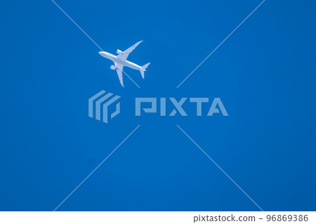 Airplane in blue sky Airplane in blue sky 96869386