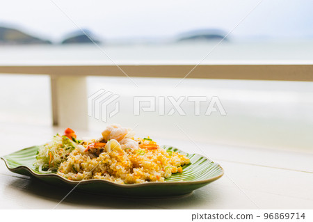 Ethnic cuisine at a seaside cafe Ethnic cuisine at a seaside cafe 96869714