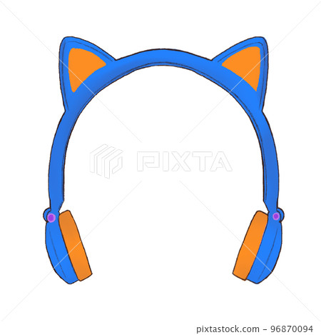 Blue cheap kitty headphones