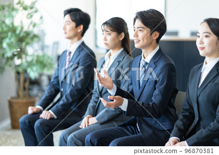 Interview, job hunting, university student Interview, job hunting, university student 96870381