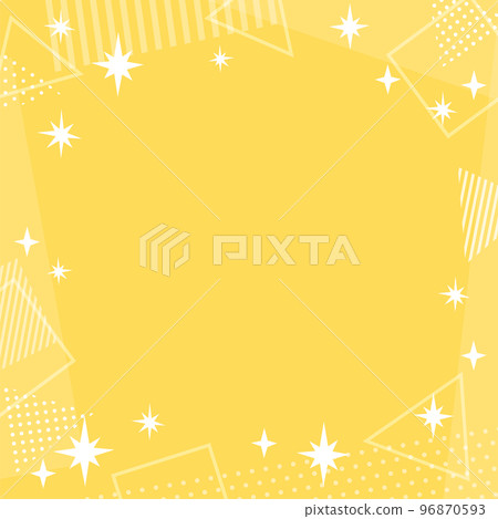 Abstract versatile simple yellow square background with geometric shapes and sparkly glitter 96870593