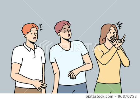 People watch unpleasant event in fear and excitement. 96870758