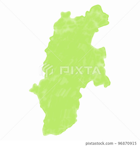 長野縣地圖水彩圖標 96870915