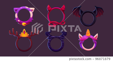 Round game avatar frames set 96871879