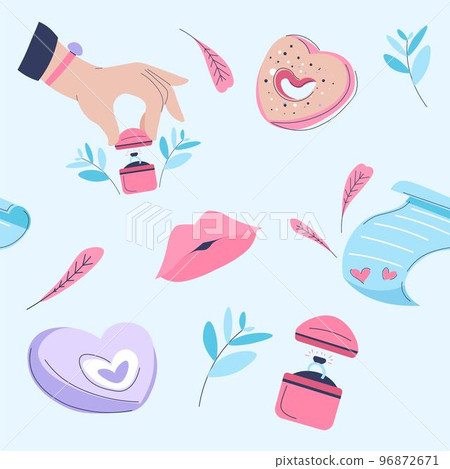 Proposal print, box with engagement ring pattern 96872671