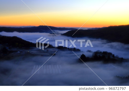 栃木縣鎌倉山展望台/茂木町黎明前的壯麗景色 96872797