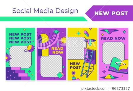 Sociale media story with creative new post promo Sociale media story with creative new post promo 96873337