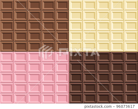 Set of 4 seamless chocolate patterns Set of 4 seamless chocolate patterns 96873617