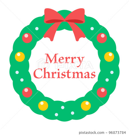 Simple Christmas wreath illustration Simple Christmas wreath illustration 96873784