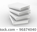 template empty book mockup  , 3D rendering 96874040