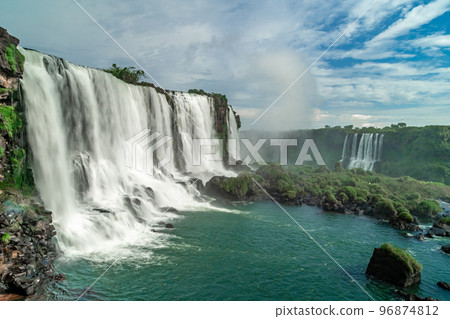 Iguazu Falls on the border of Brazil and Argentina in South America 96874812