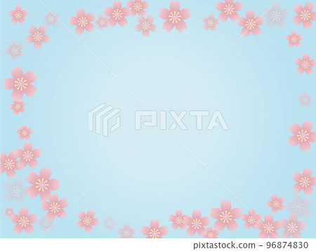 櫻花的插圖框架 櫻花的插圖框架 96874830