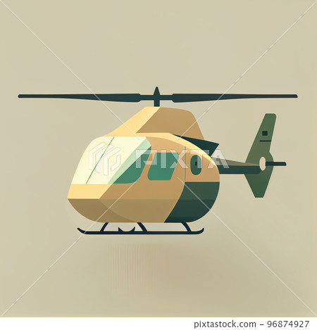 Modern flat design of Transport public transportable helicopter for transportation in city. 96874927