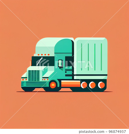 Modern flat design of Transport public transportable truck for transportation in city. Modern flat design of Transport public transportable truck for transportation in city. 96874937